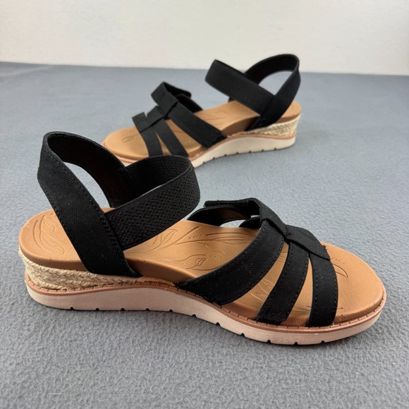 BOBS SKECHERS Arch Fit Womens Beach Kiss Be Breezy Sandals BLACK - 9 US‎ - Picture 2 of 6